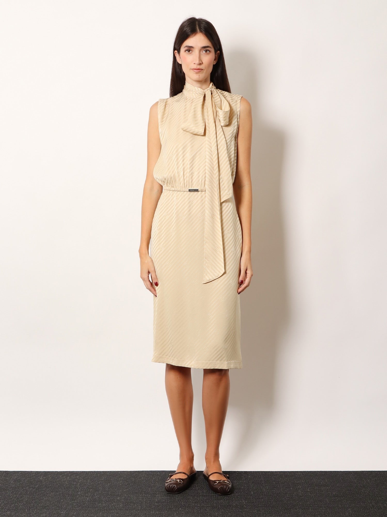 Gucci Women's Silk Midi Dress White