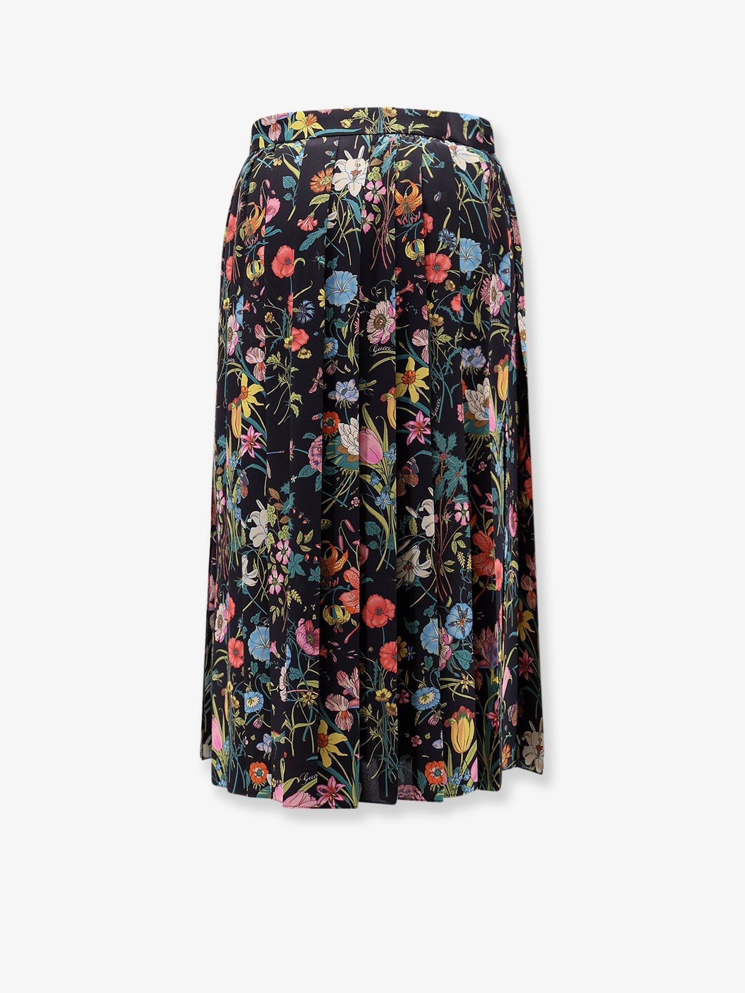 Gucci Women's Silk Midi Skirt Black
