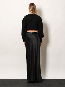 Tom Ford Women's Silk Midi Skirt Black