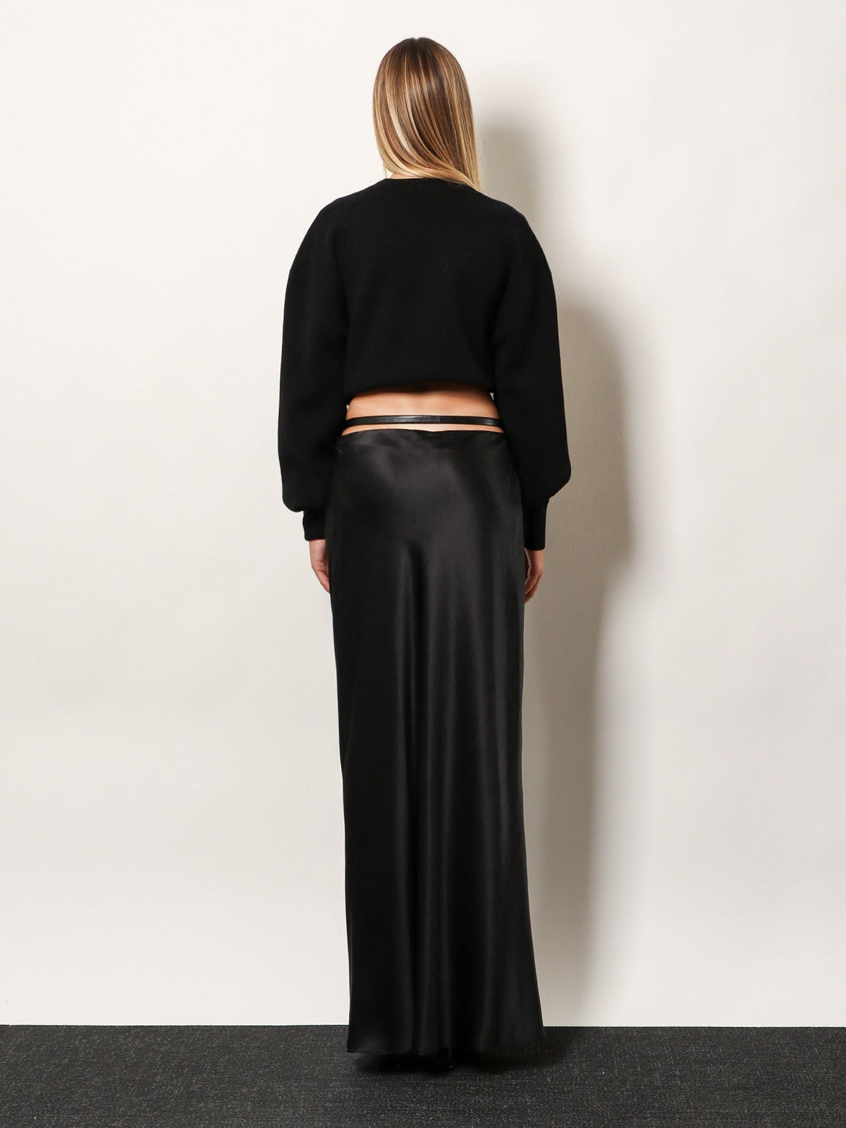Tom Ford Women's Silk Midi Skirt Black, view 3