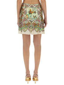 Etro Women's Silk Mini Skirt Multicolor