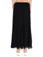 Chloé Women's Silk Muslin Maxi Skirt Black, view 4