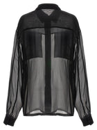 Saint Laurent Silk Muslin Shirt Black, view 2