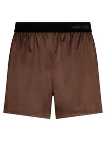 Tom Ford Women's Silk Pajama Shorts Brown