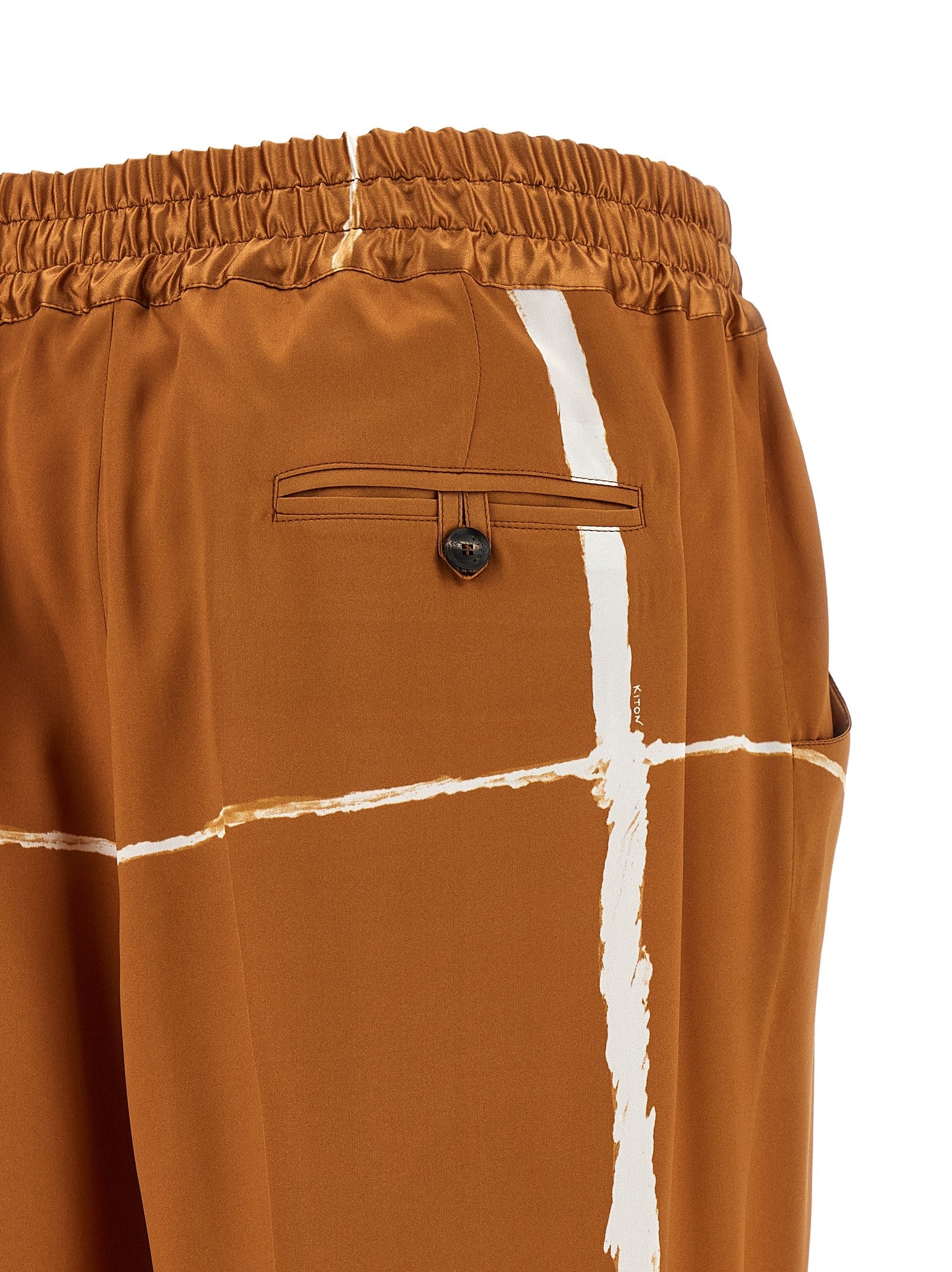 Kiton Silk Pants Brown