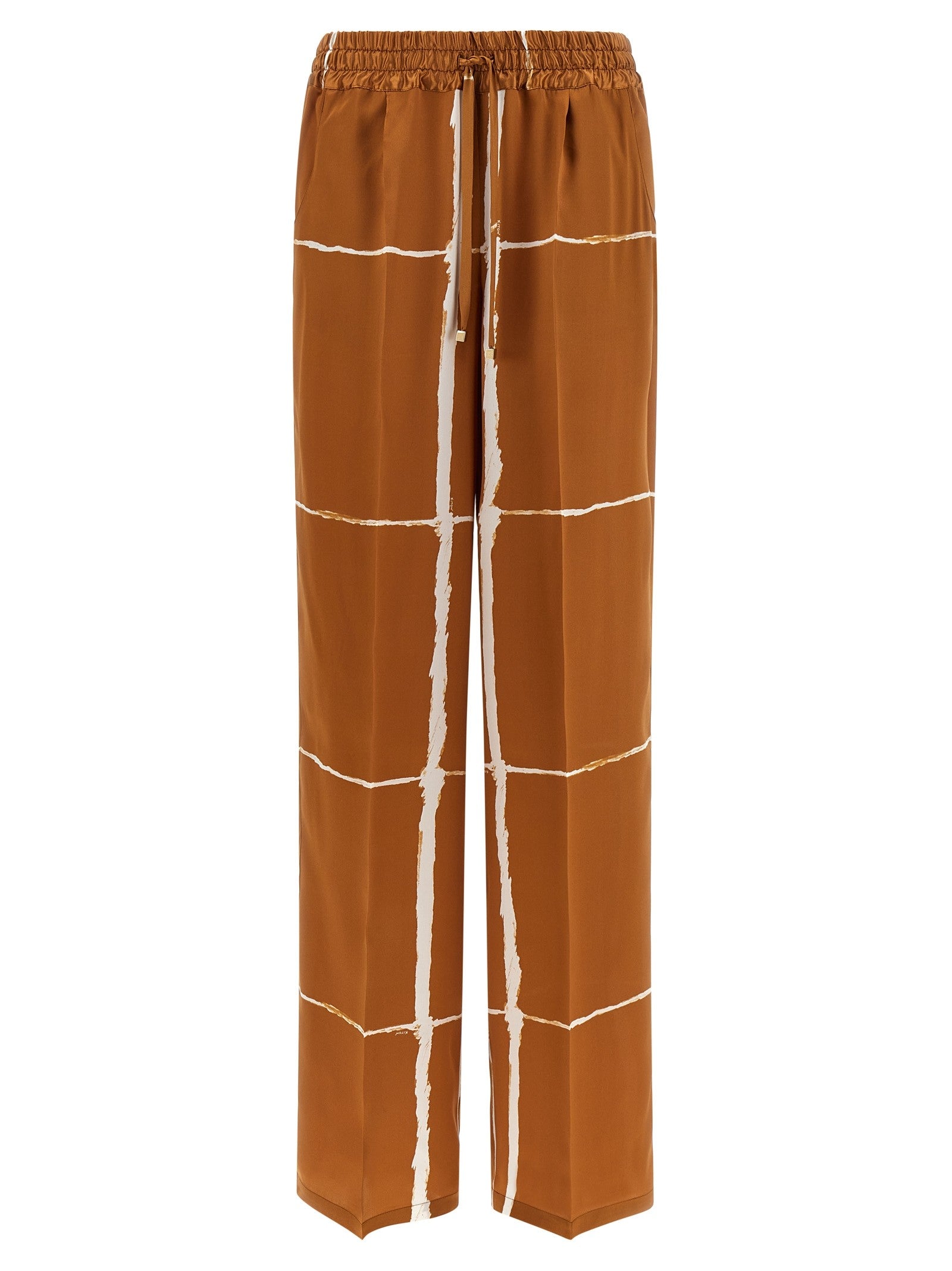 Kiton Silk Pants Brown
