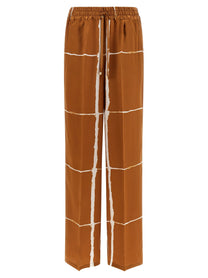 Kiton Silk Pants Brown