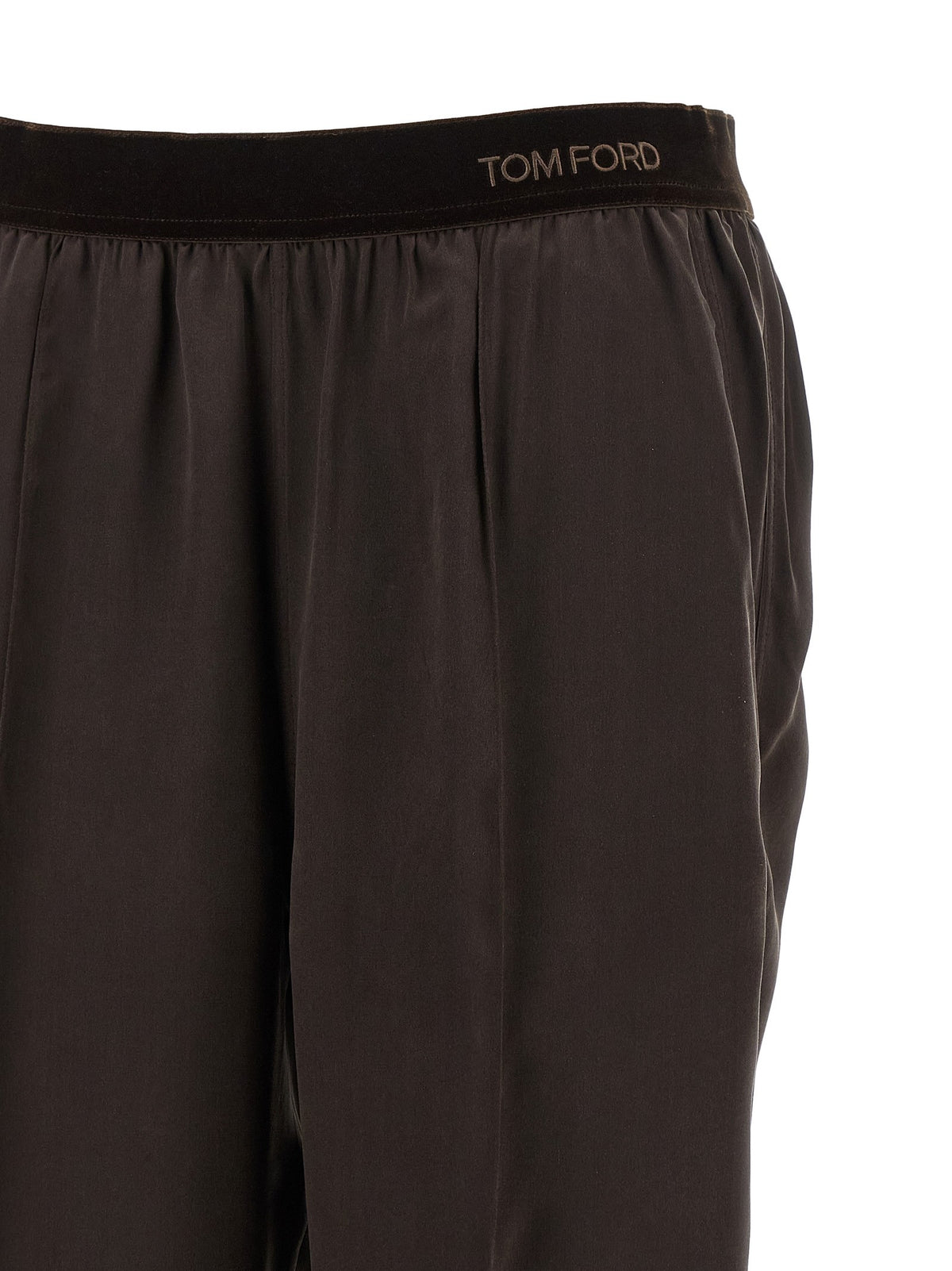 Tom Ford Silk Pants Brown, view 3