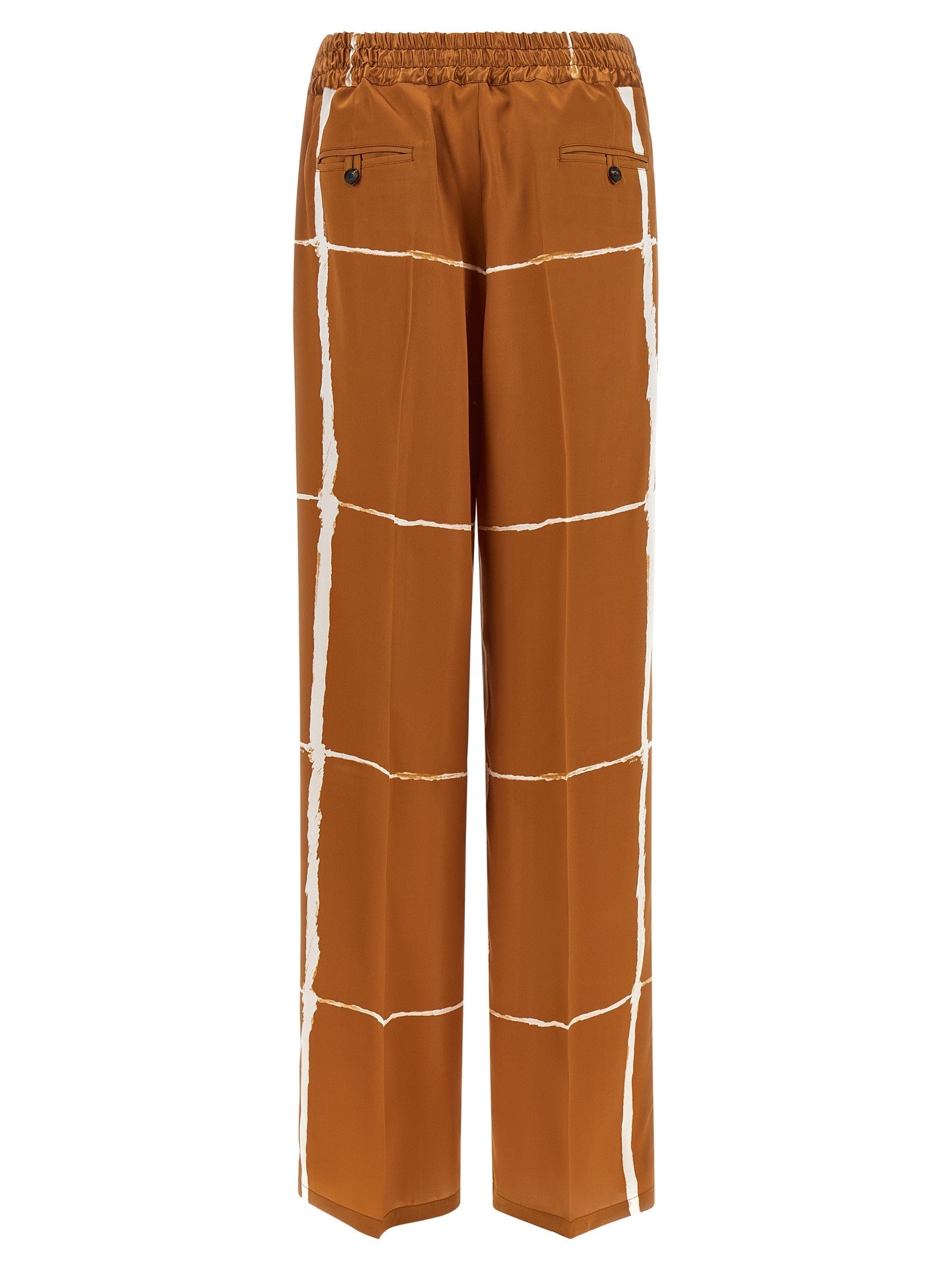 Kiton Silk Pants Brown