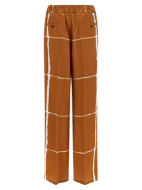 Kiton Silk Pants Brown