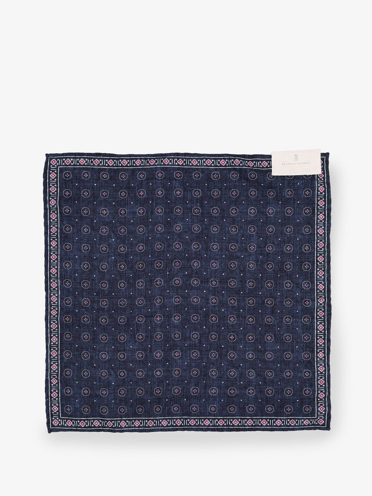 Brunello Cucinelli Men's Silk Pocket Blue