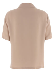 Fendi Silk Polo Shirt Blue