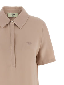 Fendi Silk Polo Shirt Blue