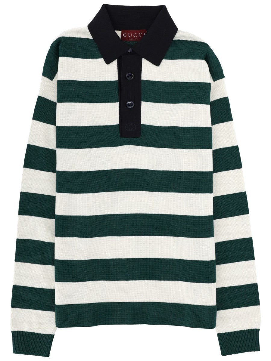 Gucci Men's Silk Polo Green