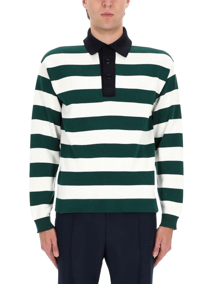 Gucci Men's Silk Polo Green