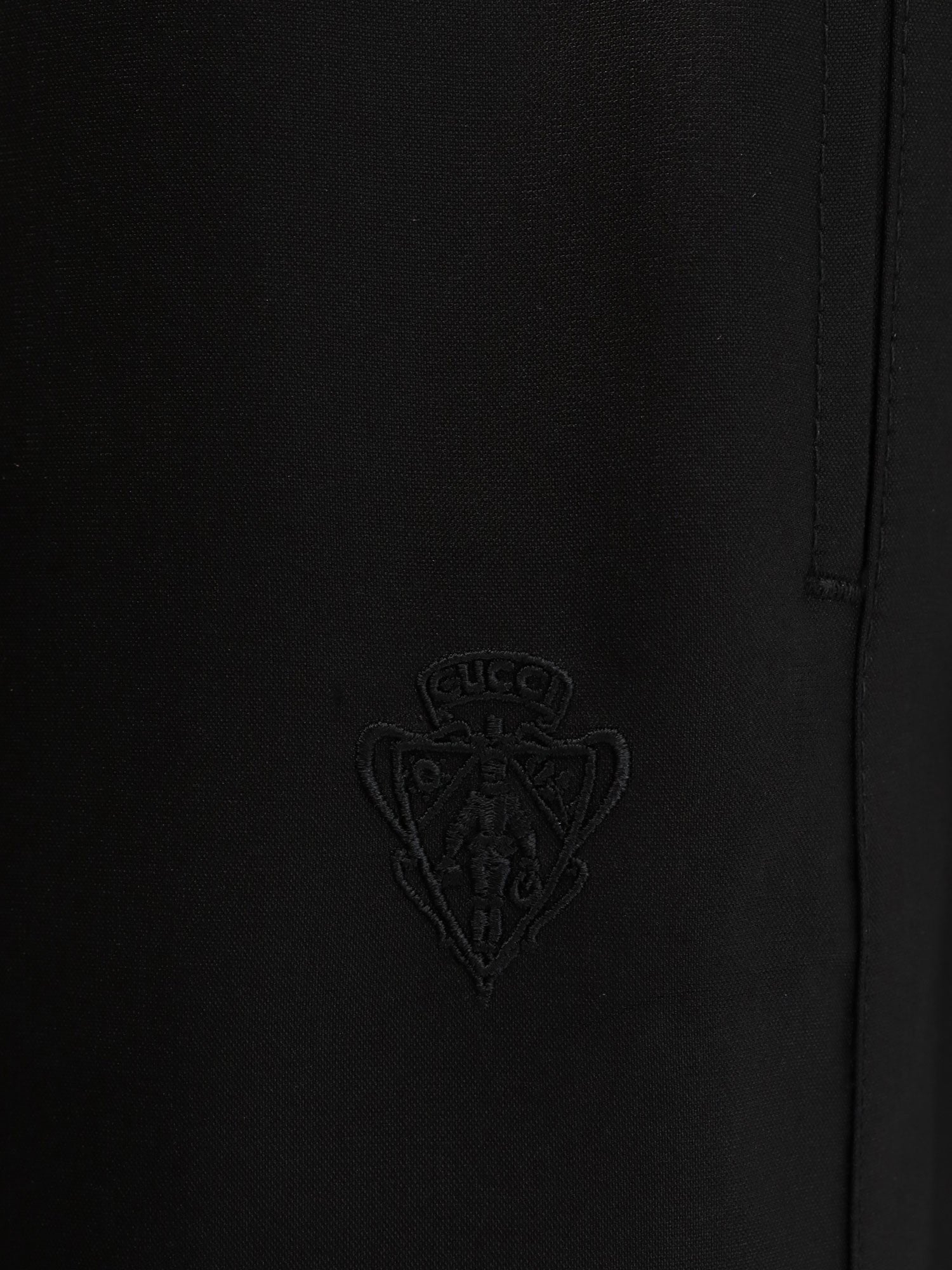 Gucci Men's Silk Poplin Leisure Trousers Black