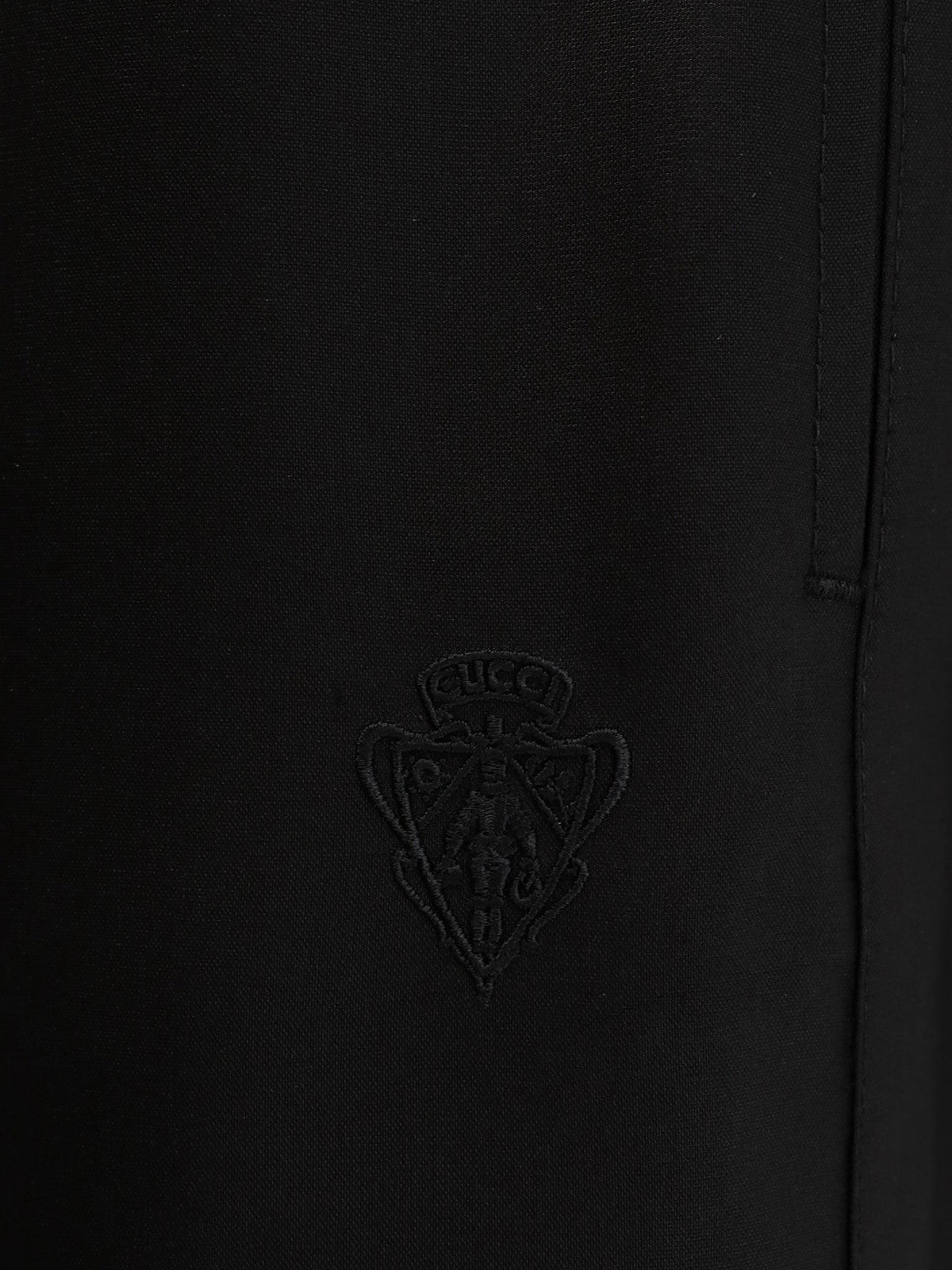 Gucci Men's Silk Poplin Leisure Trousers Black, view 3