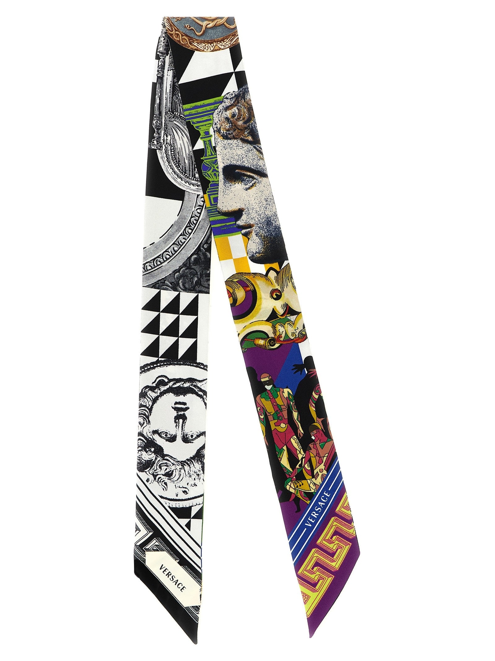 Versace Silk Scarf Bandeaux Gold
