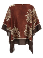 Brunello Cucinelli Silk Scarf Blouse Red, view 2