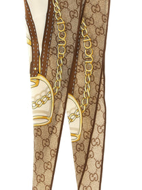 Gucci Silk Scarf Twill Beige