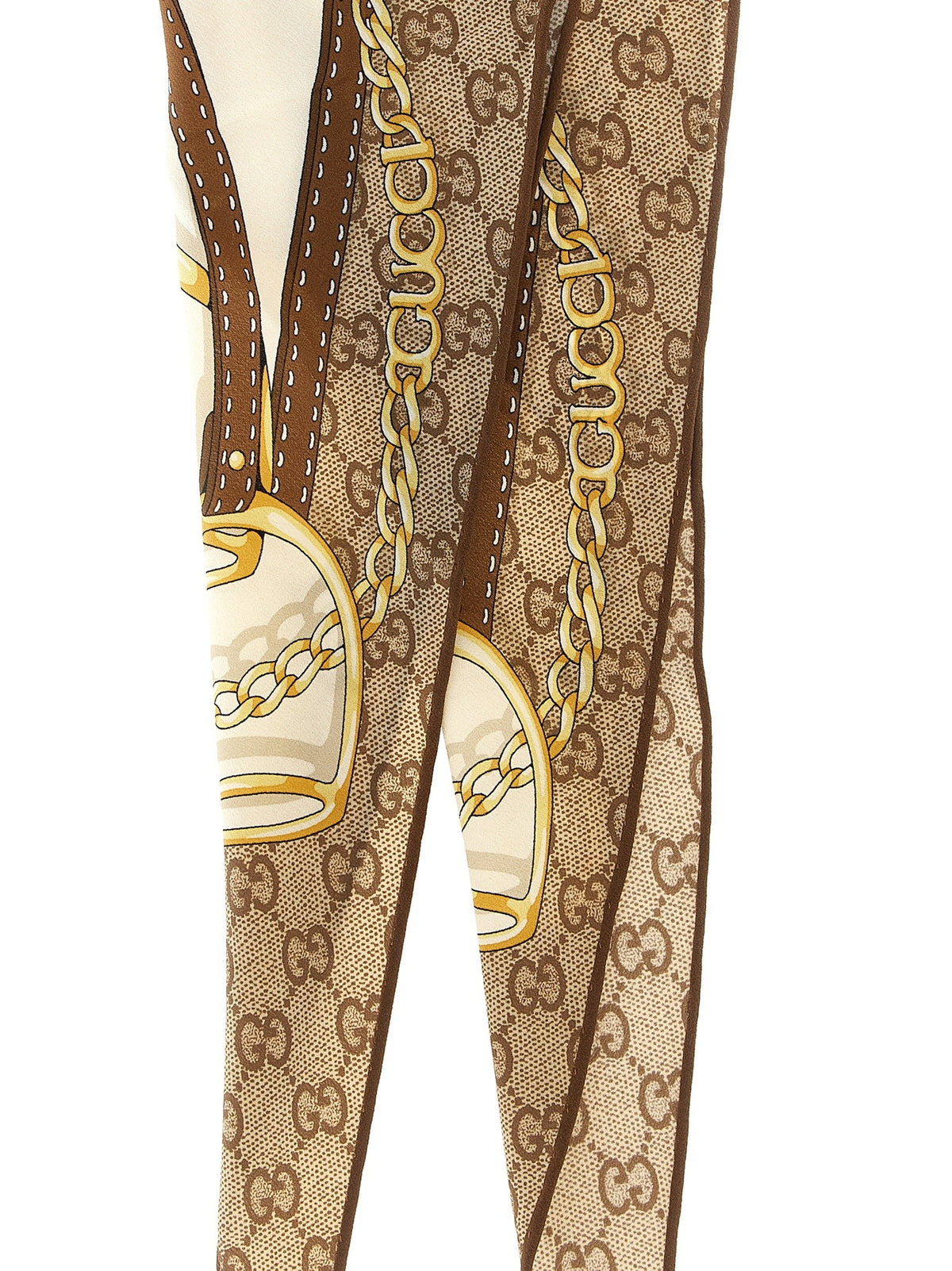 Gucci Silk Scarf Twill Beige, view 2