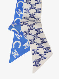 Celine Women's Silk Scarf Blue