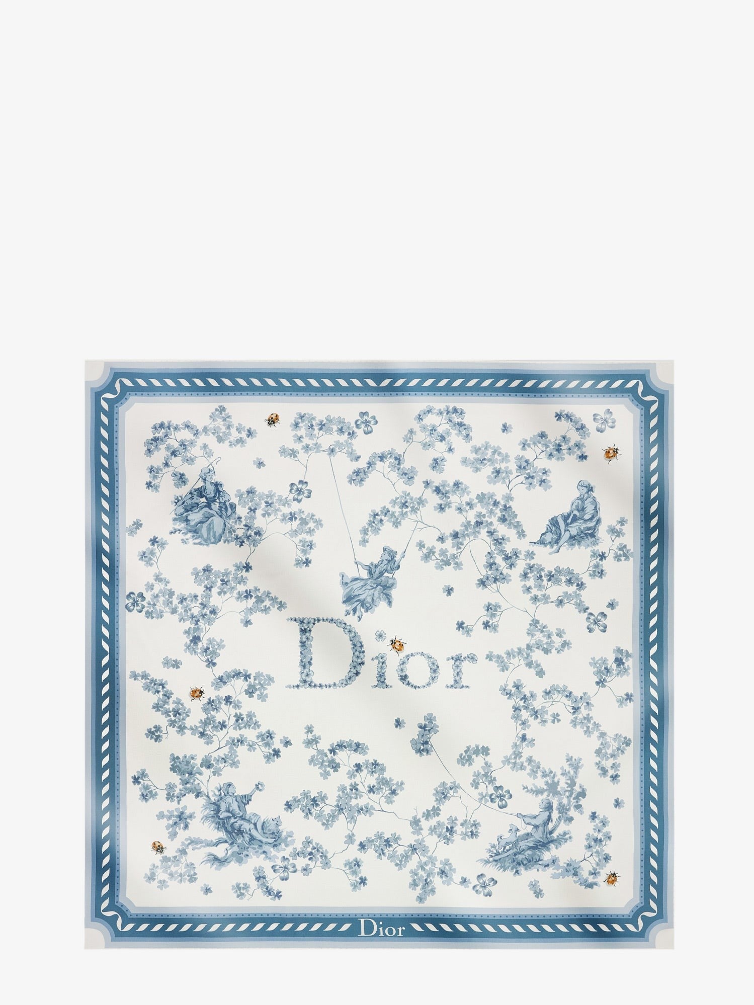 Dior Women's Silk Scarf Blue