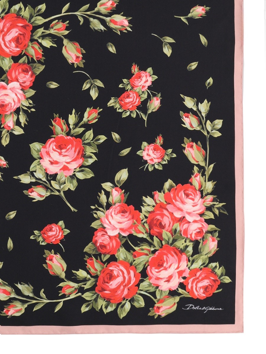 Dolce &amp; Gabbana Women's Silk Scarf Black