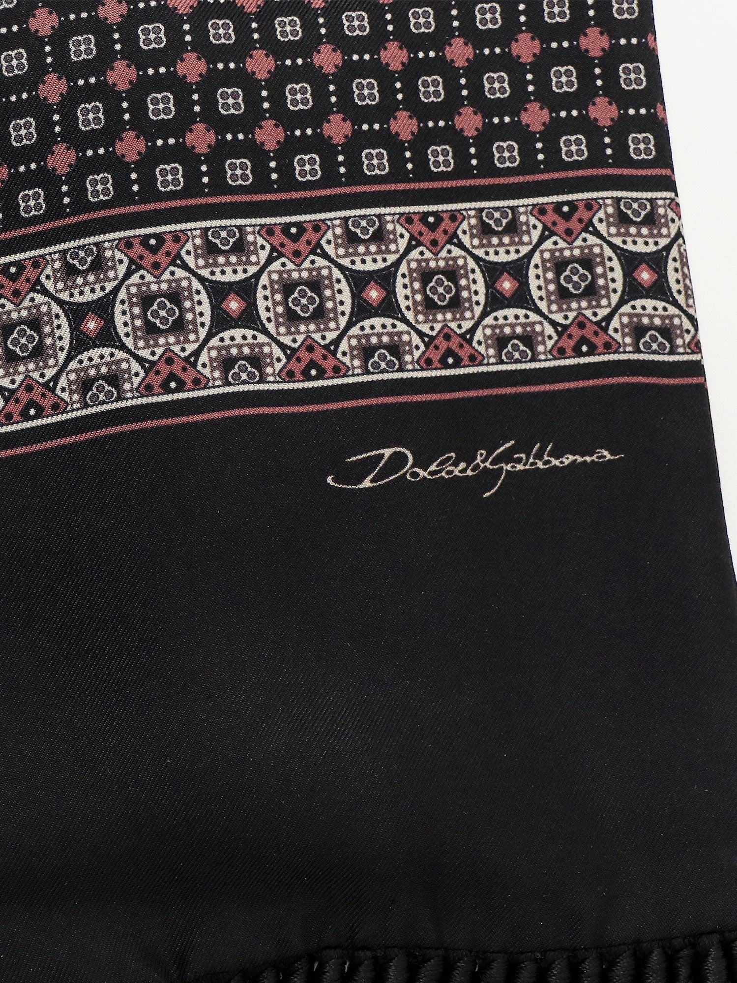 Dolce &amp; Gabbana Men's Silk Scarf Black