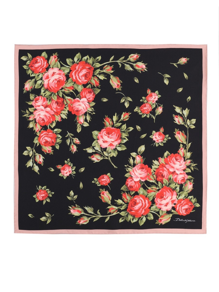 Dolce &amp; Gabbana Women's Silk Scarf Black