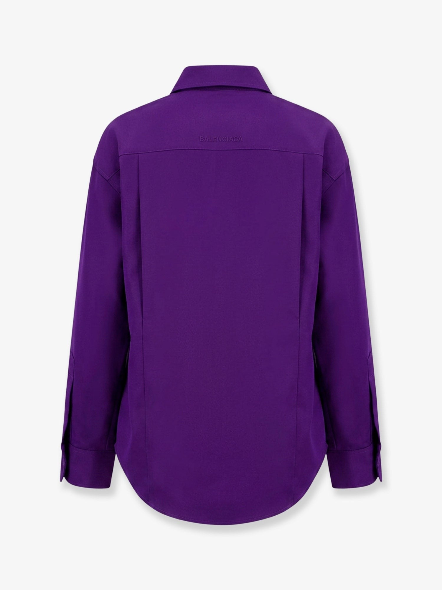 Balenciaga Women's Silk Shantung Shirt Purple