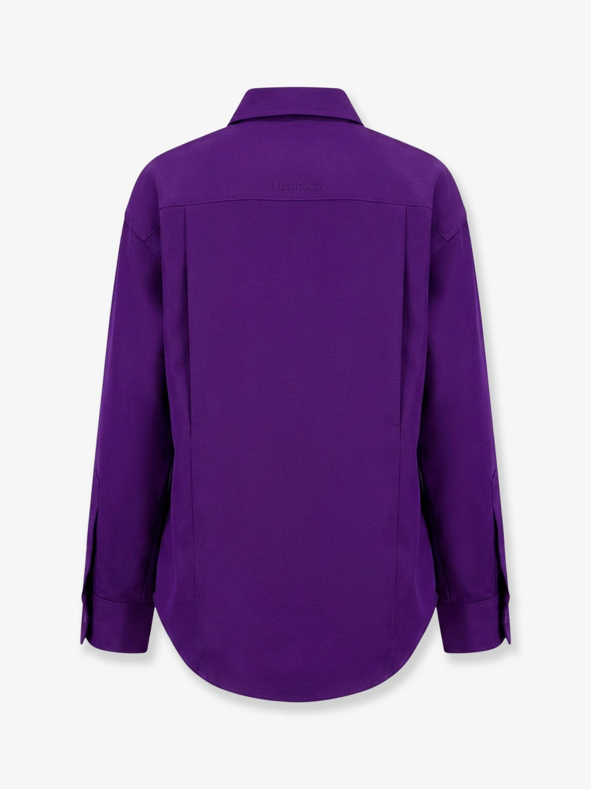 Balenciaga Women's Silk Shantung Shirt Purple, view 2