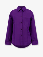 Balenciaga Women's Silk Shantung Shirt Purple