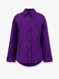 Balenciaga Women's Silk Shantung Shirt Purple