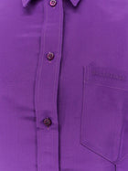 Balenciaga Women's Silk Shantung Shirt Purple, view 3