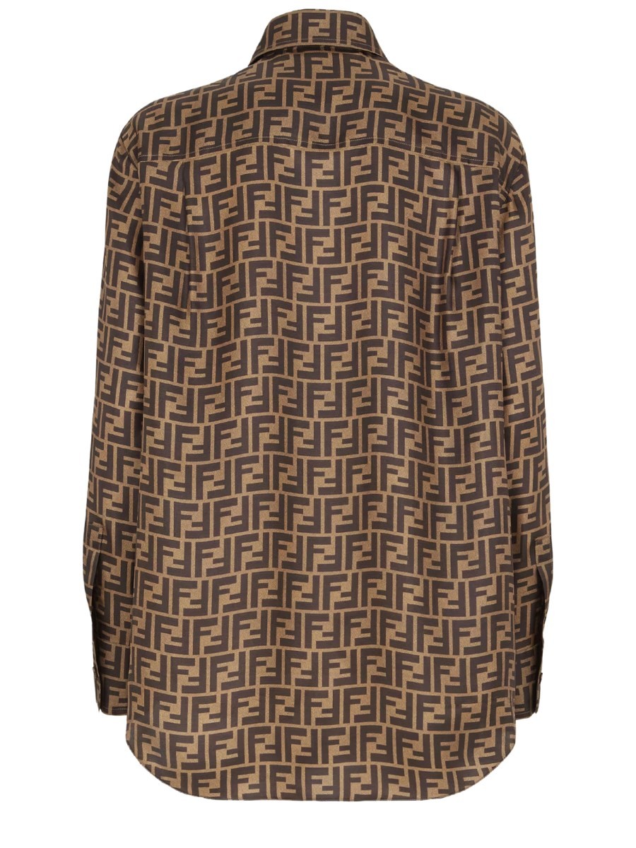 Fendi Women's Silk Shirt Brown