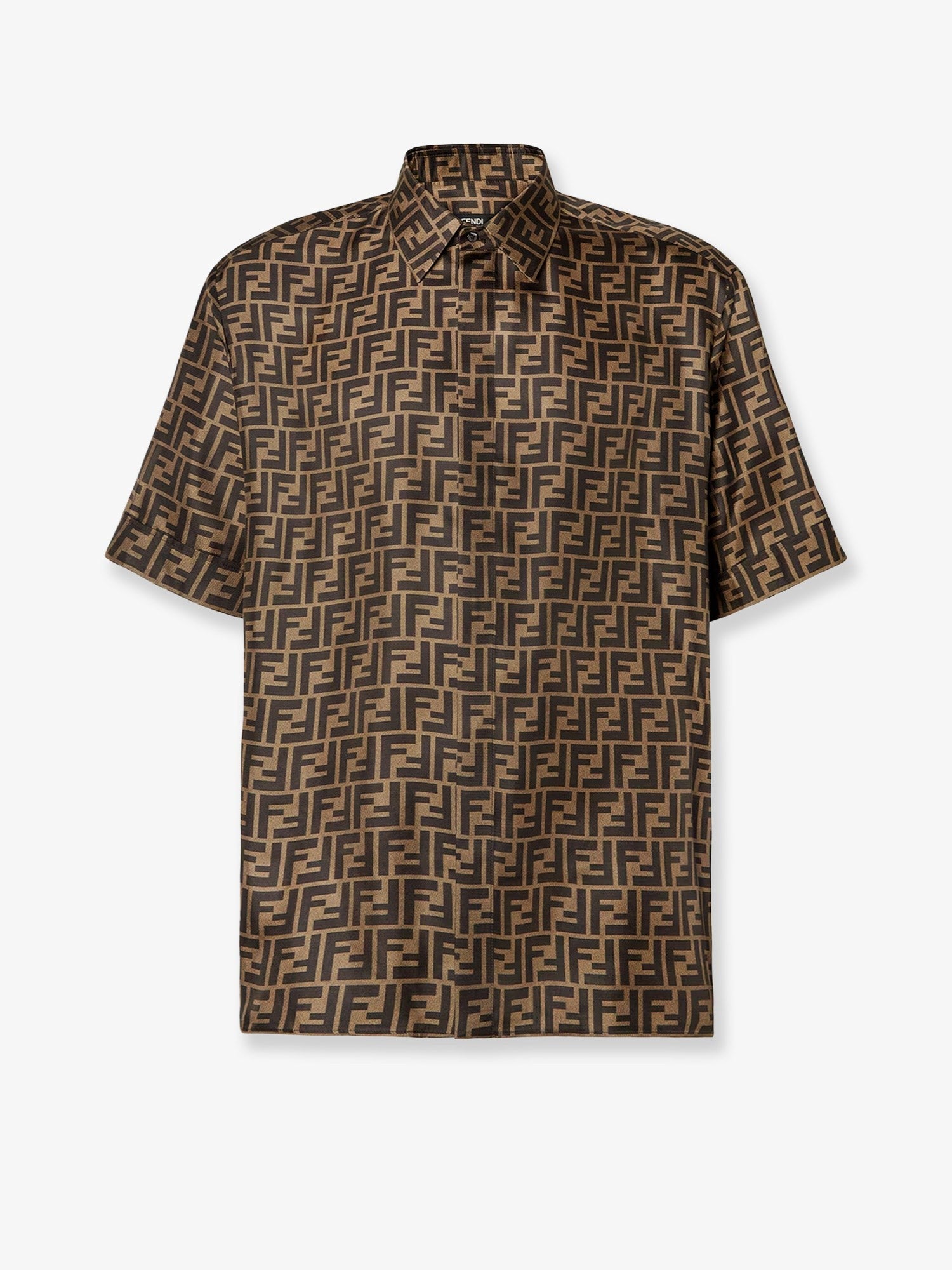 Fendi Men's Silk Shirt Grey