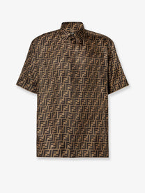Fendi Men's Silk Shirt Grey