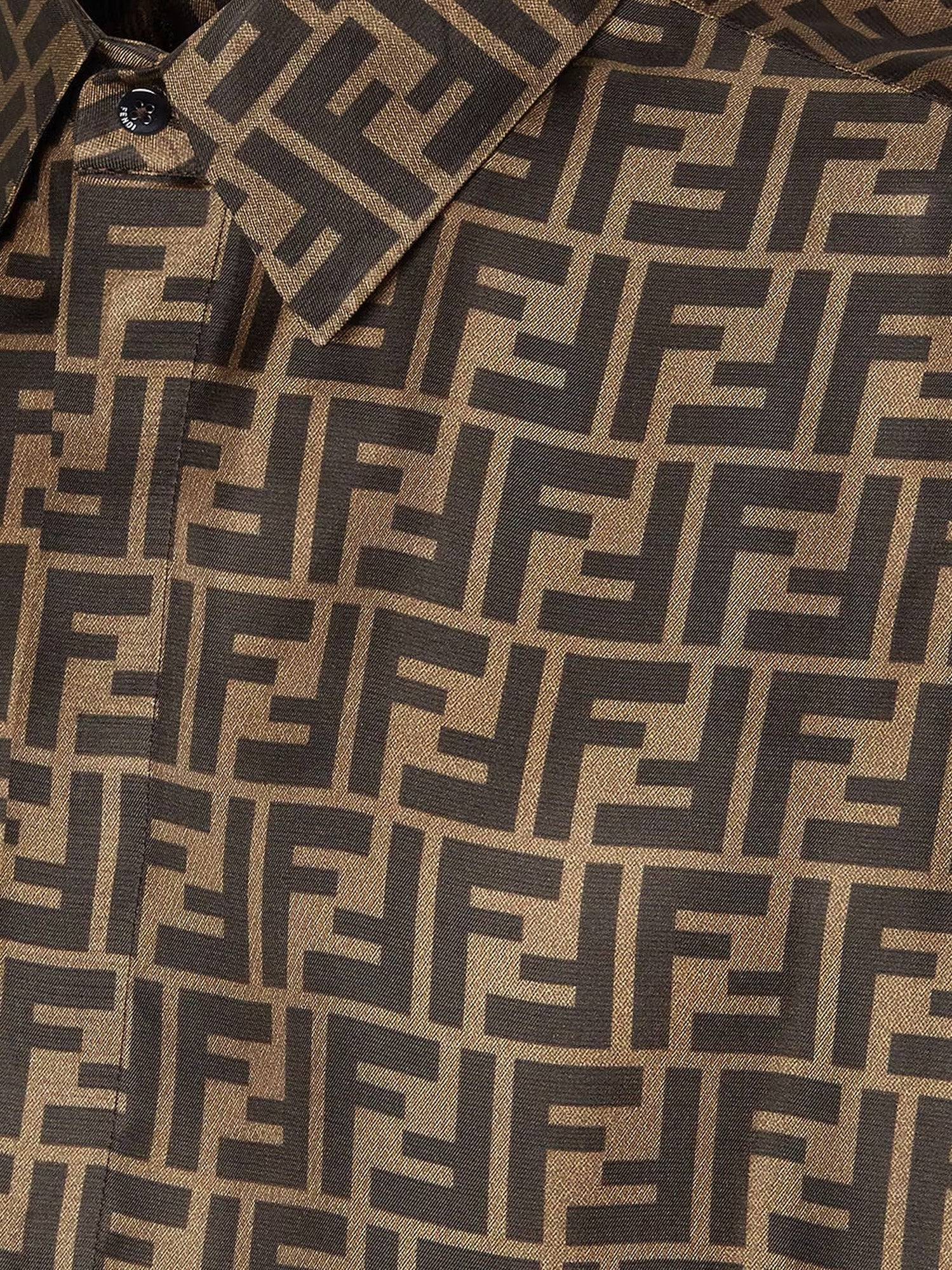 Fendi Men's Silk Shirt Grey