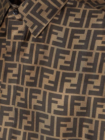 Fendi Men's Silk Shirt Grey