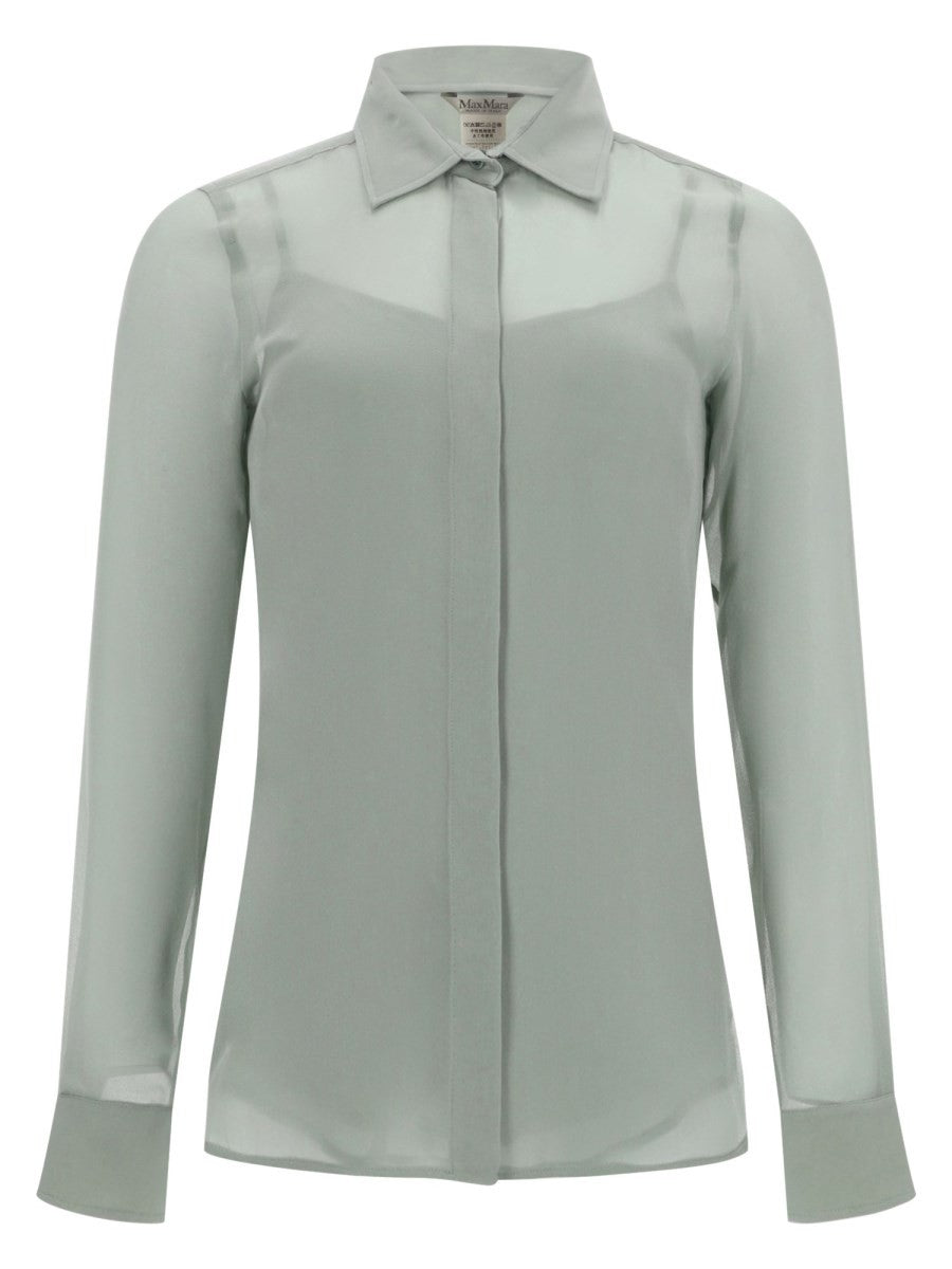 Max Mara Women's Silk Shirt Green