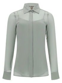 Max Mara Women's Silk Shirt Green
