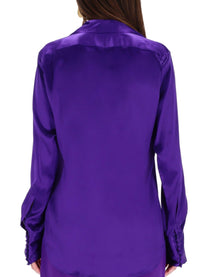 Dries Van Noten Women's Silk Shirt Purple Dries Van Noten