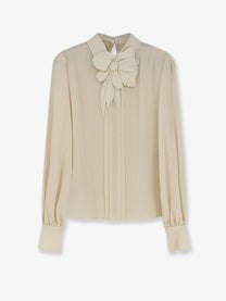 Valentino Women's Silk Shirt Beige
