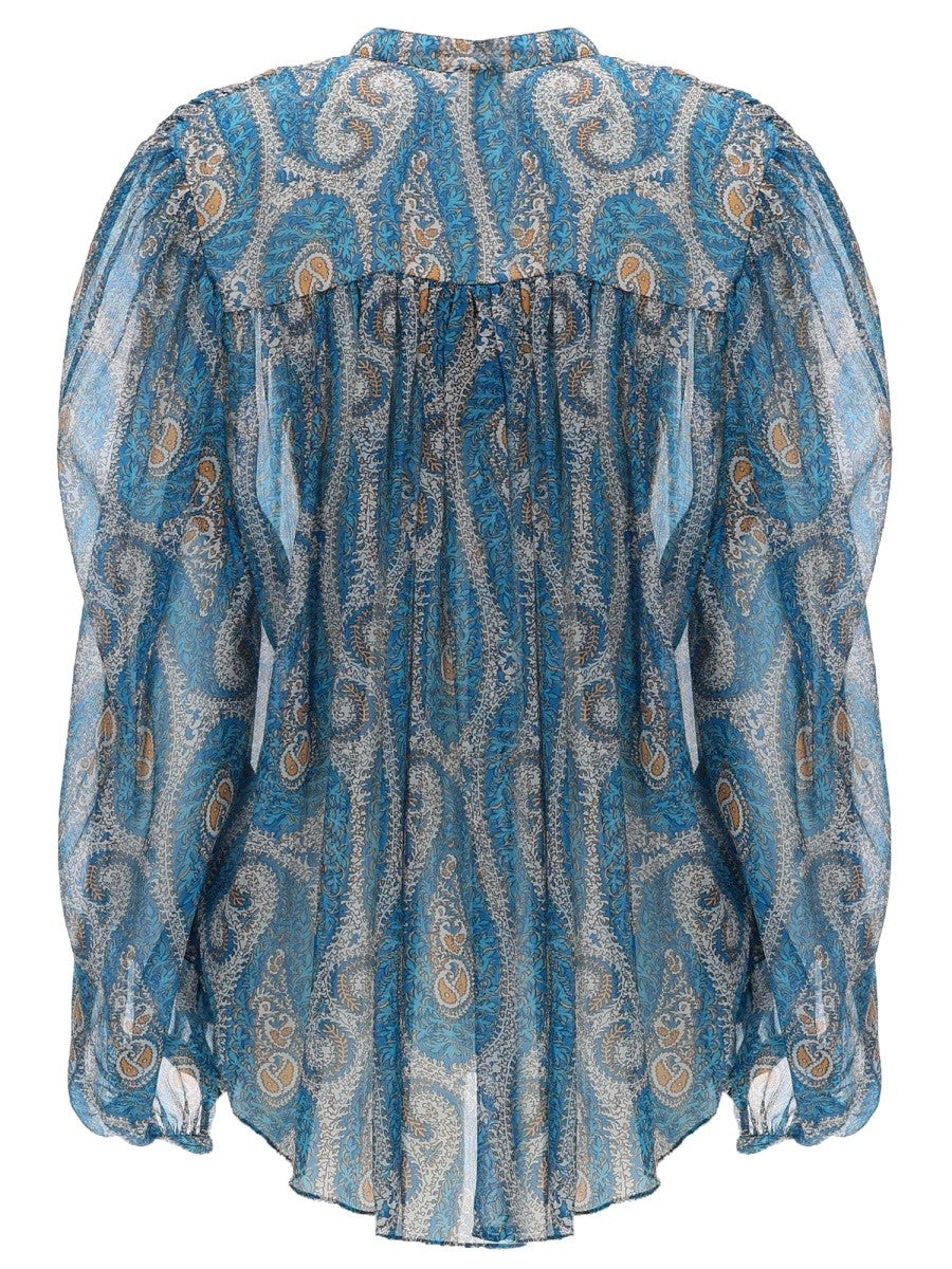 ETRO Women's Silk Shirt Blue
