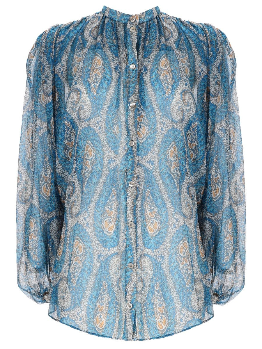 ETRO Women's Silk Shirt Blue