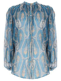 ETRO Women's Silk Shirt Blue