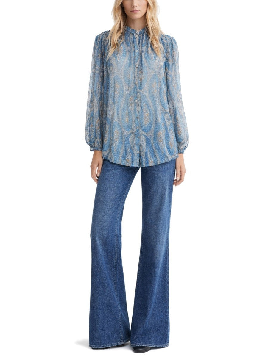 ETRO Women's Silk Shirt Blue