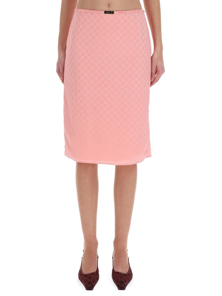 Gucci Women's Silk Skirt Blue