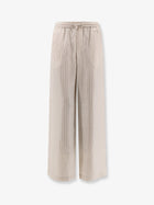 Rohe Women's Silk Striped Trousers White